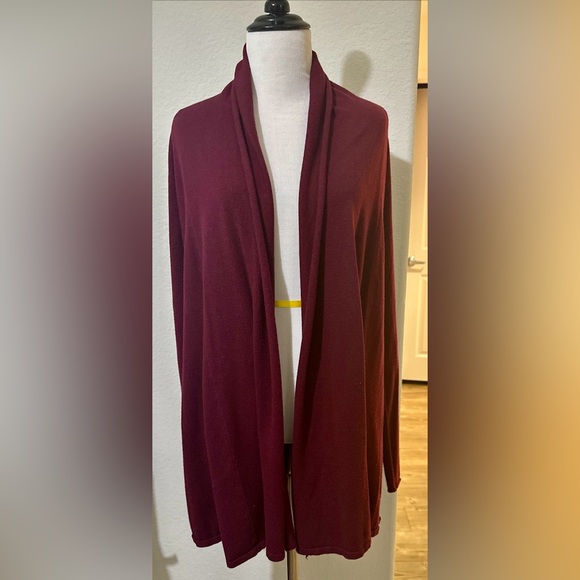 Dreamers Womens Cardigan Sweater Burgundy Knit Long Sleeve Lightweight Size S/M - Picture 1 of 6